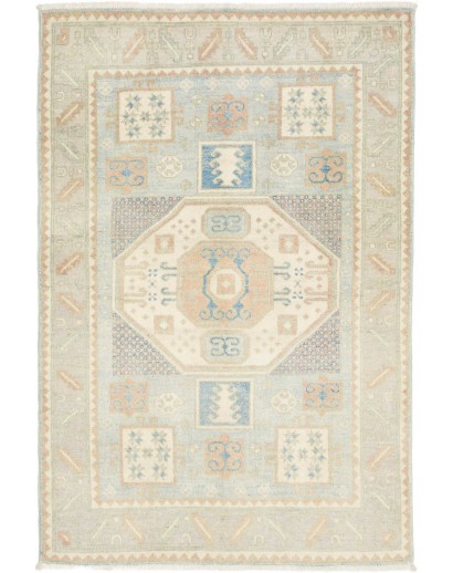 Tappeto Kazak Afghanistan bianco 100x150