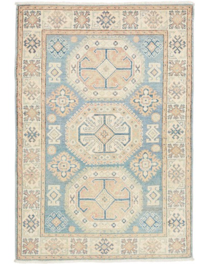 Tappeto Kazak Afghanistan beige grigio 102x153
