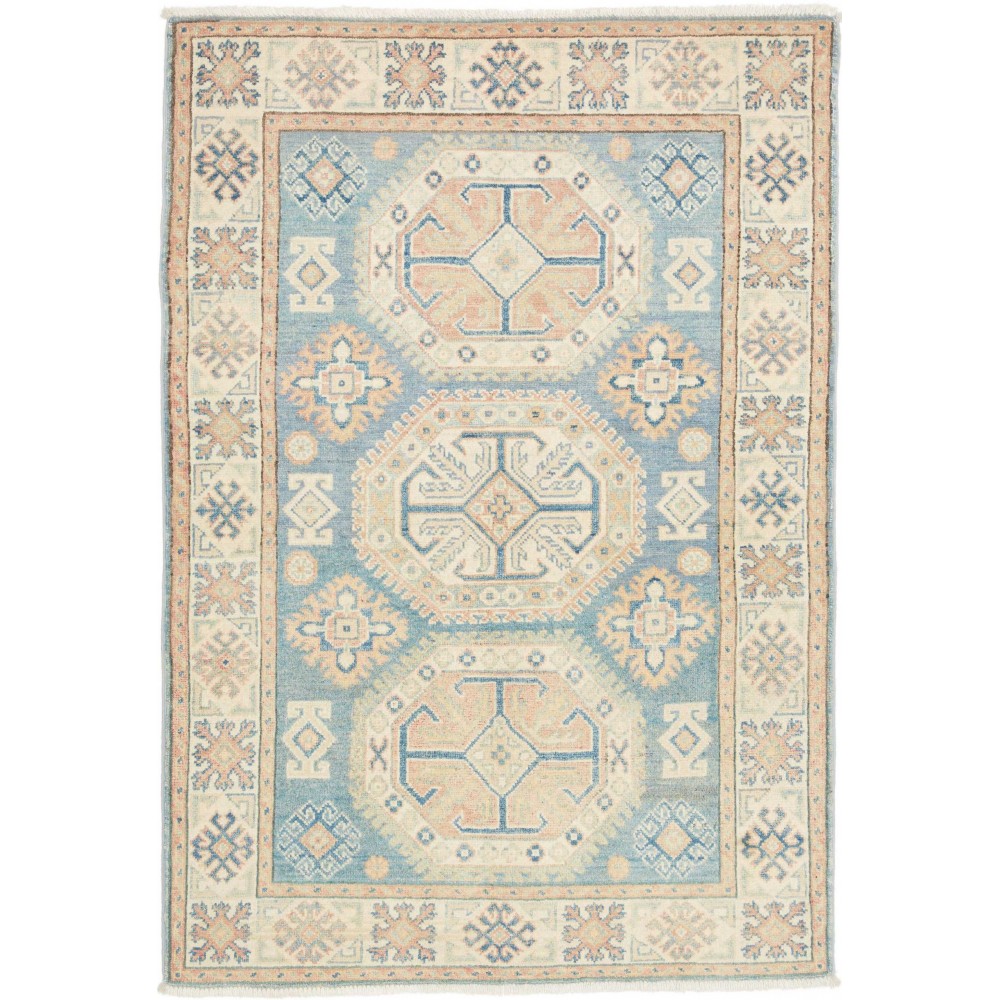 Tappeto Kazak Afghanistan beige grigio 102x153