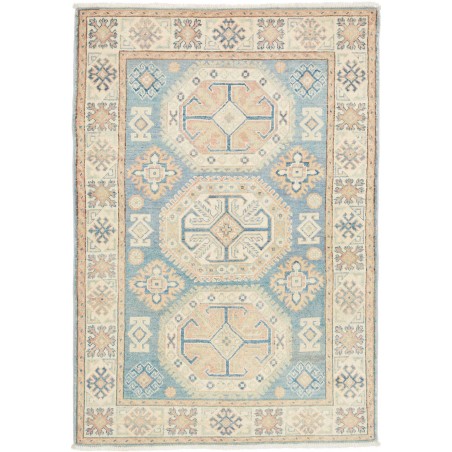 Tappeto Kazak Afghanistan beige grigio 102x153