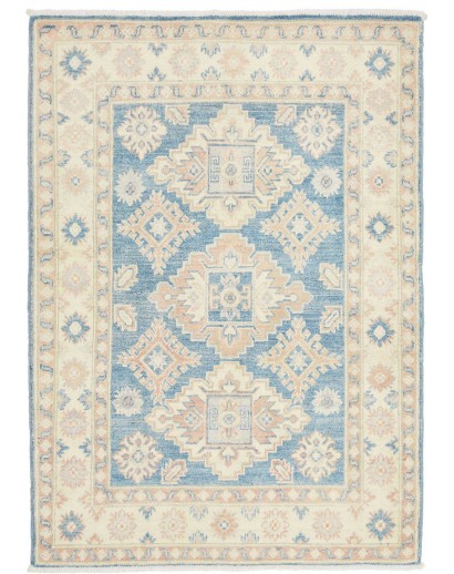 Tappeto Kazak Afghanistan bianco azzurro 104x149