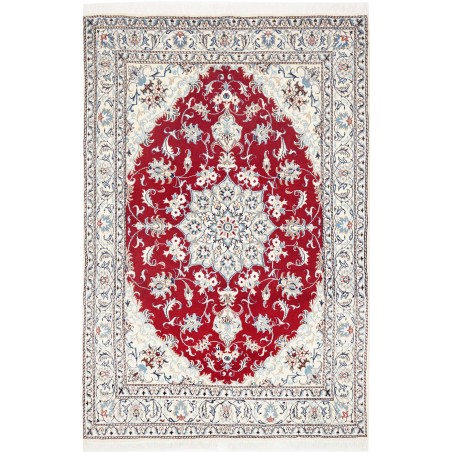 Tappeto Nain Kashmar Persia bianco grigio 162x239