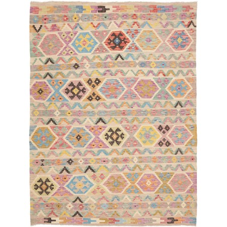 Tappeto Kilim Afghanistan marrone verde 168x232