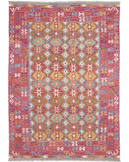 Tappeto Kilim Afghanistan marrone bianco 172x246