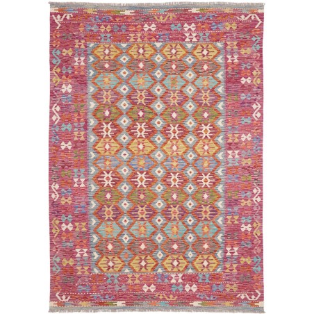 Tappeto Kilim Afghanistan marrone bianco 172x246