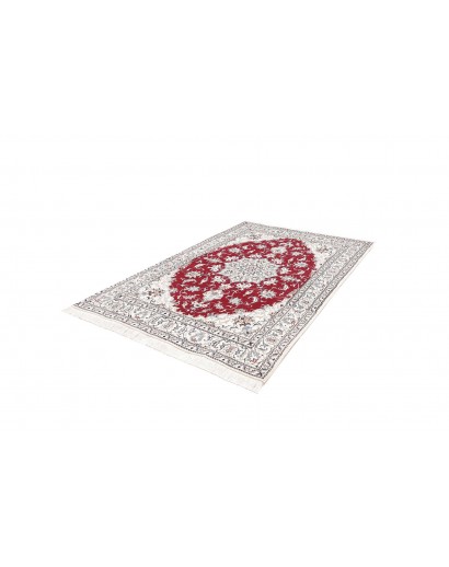 Tappeto Nain Kashmar Persia bianco grigio 162x239