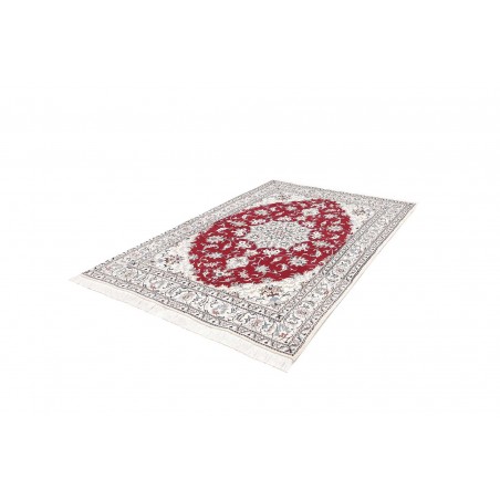 Tappeto Nain Kashmar Persia bianco grigio 162x239