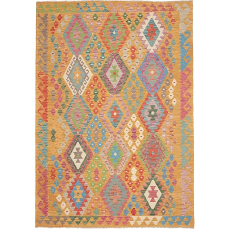 Tappeto Kilim Afghanistan marrone grigio 175x245