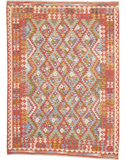 Tappeto Kilim Afghanistan marrone bianco 175x240