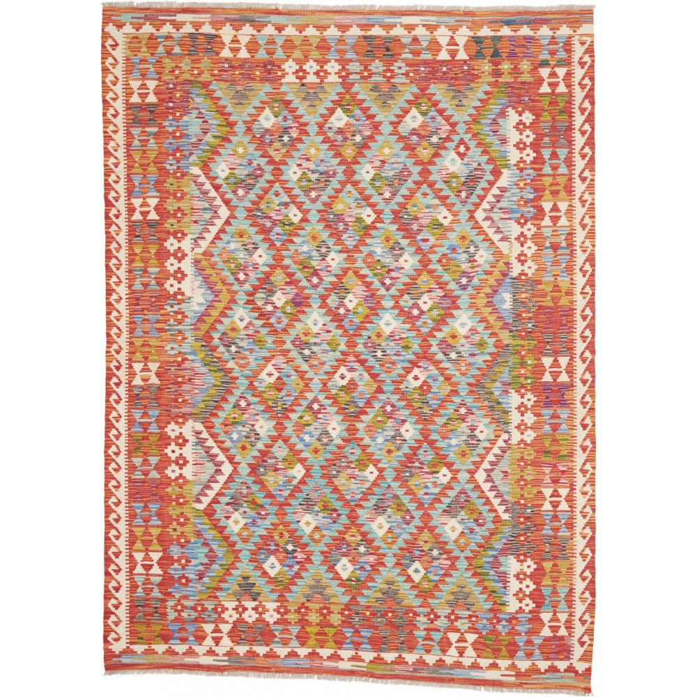 Tappeto Kilim Afghanistan marrone bianco 175x240