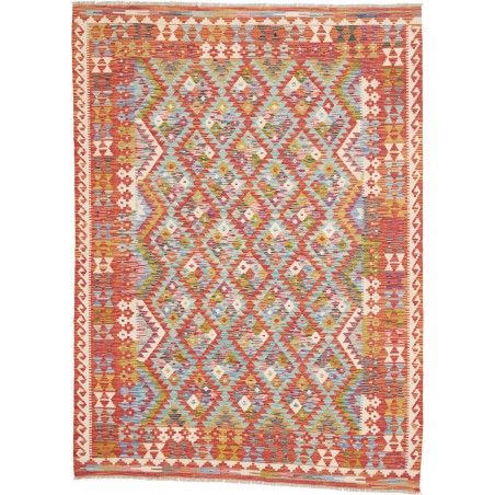 Tappeto Kilim Afghanistan marrone bianco 175x240