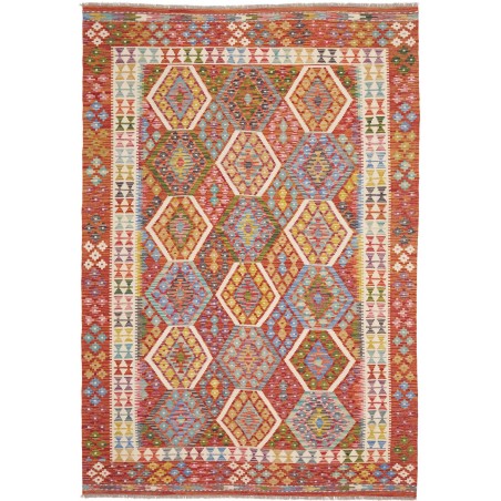 Tappeto Kilim Afghanistan marrone giallo 176x253