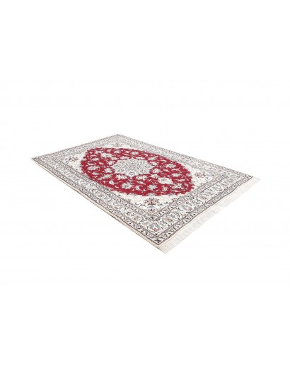 Tappeto Nain Kashmar Persia bianco grigio 162x239