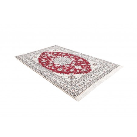 Tappeto Nain Kashmar Persia bianco grigio 162x239