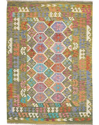 Tappeto Kilim Afghanistan marrone 179x249