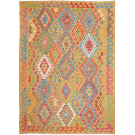 Tappeto Kilim Afghanistan marrone bianco 180x243