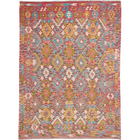 Tappeto Kilim Afghanistan marrone bianco 183x244