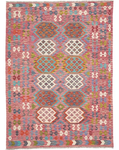 Tappeto Kilim Afghanistan marrone 184x251