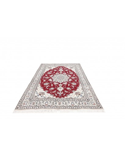 Tappeto Nain Kashmar Persia bianco grigio 162x239