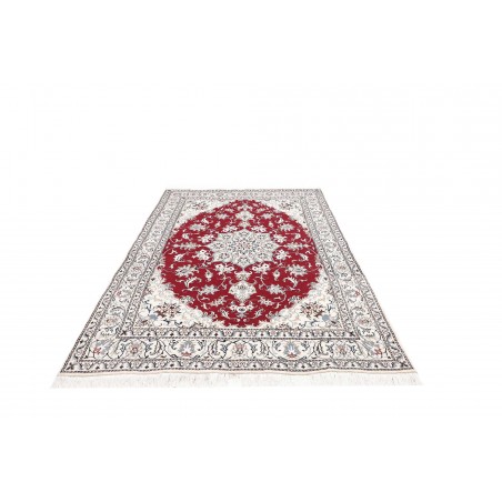 Tappeto Nain Kashmar Persia bianco grigio 162x239