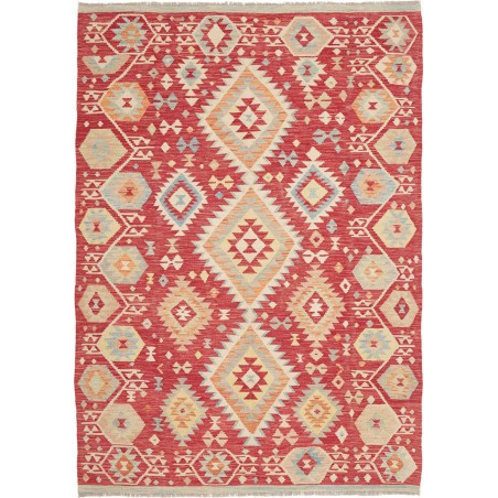 Tappeto Kilim Afghanistan marrone rosso 176x246
