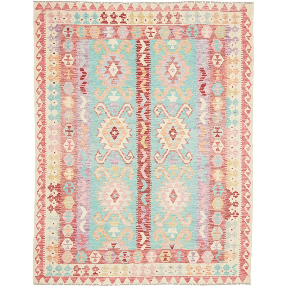 Tappeto Kilim Afghanistan bianco marrone 180x231