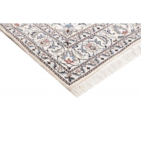 Tappeto Nain Kashmar Persia bianco grigio 162x239