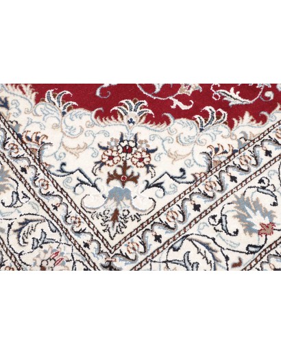 Tappeto Nain Kashmar Persia bianco grigio 162x239