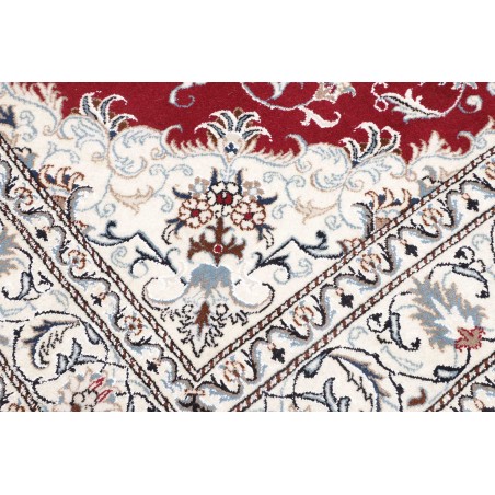 Tappeto Nain Kashmar Persia bianco grigio 162x239