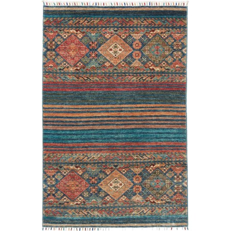Tappeto Rubin Pakistan azzurro arancione 99x151