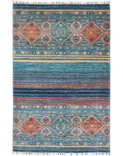 Tappeto Rubin Pakistan azzurro marrone 101x152
