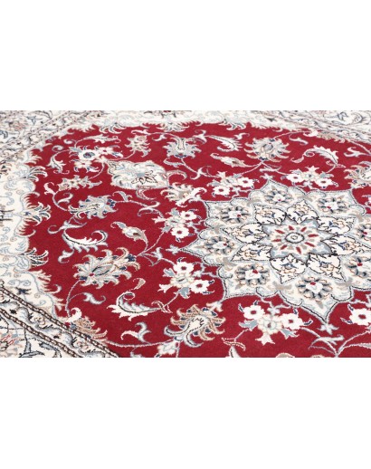 Tappeto Nain Kashmar Persia bianco grigio 162x239