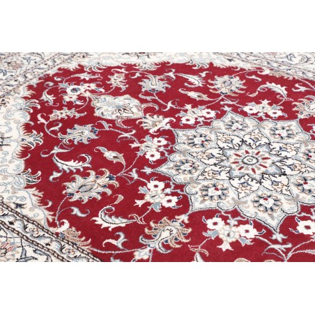 Tappeto Nain Kashmar Persia bianco grigio 162x239