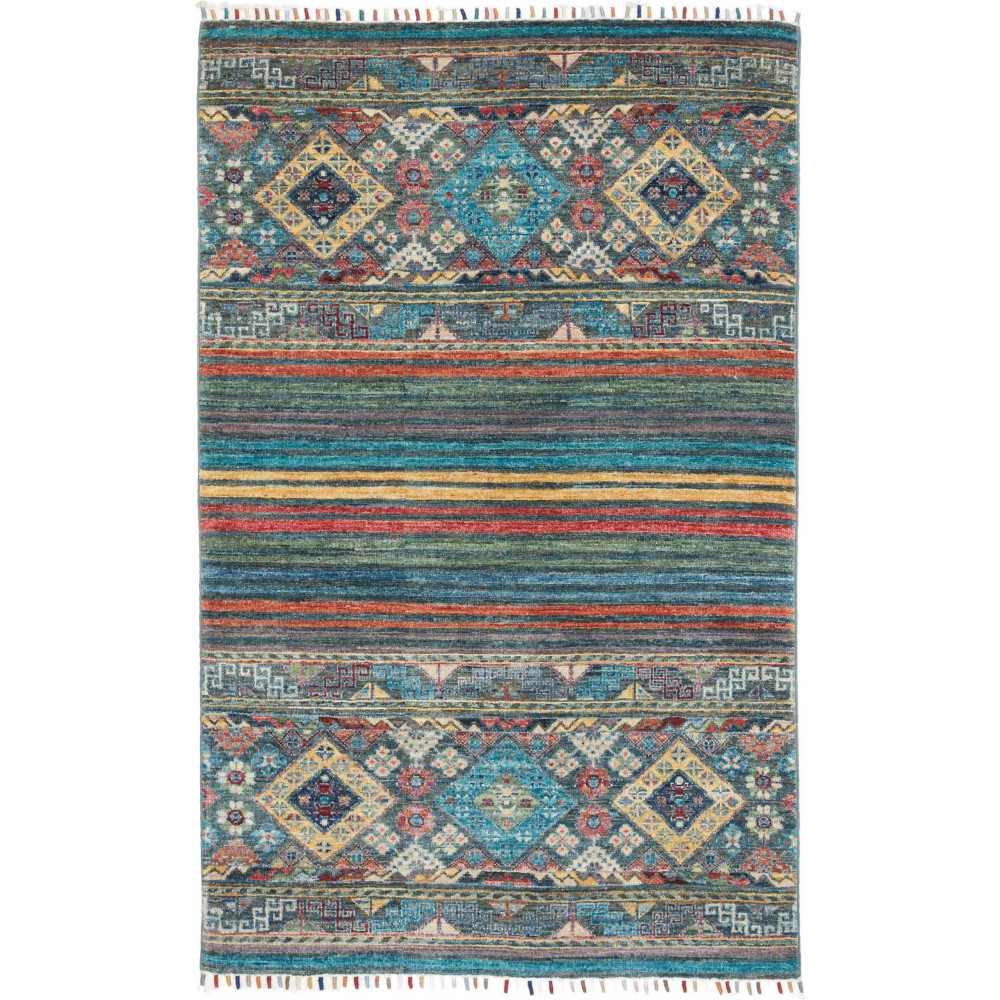 Tappeto Rubin Pakistan azzurro marrone 100x154