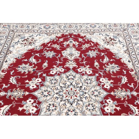 Tappeto Nain Kashmar Persia bianco grigio 162x239