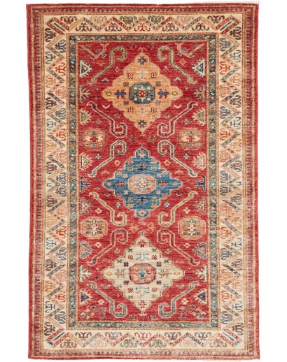 Tappeto Kazak Fine Pakistan marrone giallo 101x153