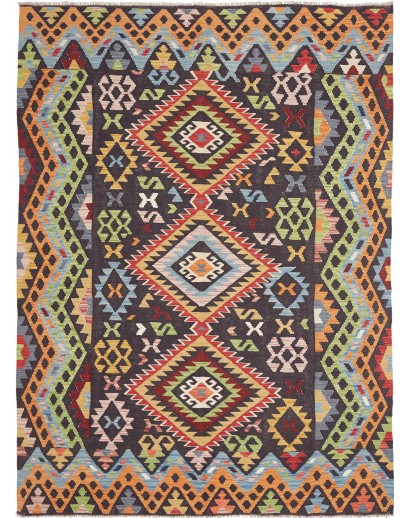 Tappeto Kilim Afghanistan bianco azzurro 175x240