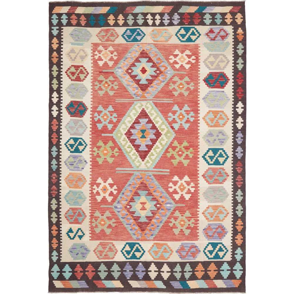 Tappeto Kilim Afghanistan marrone 178x260