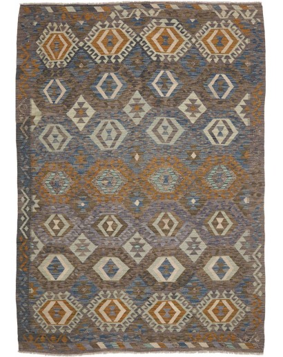 Tappeto Kilim Afghanistan azzurro 179x252