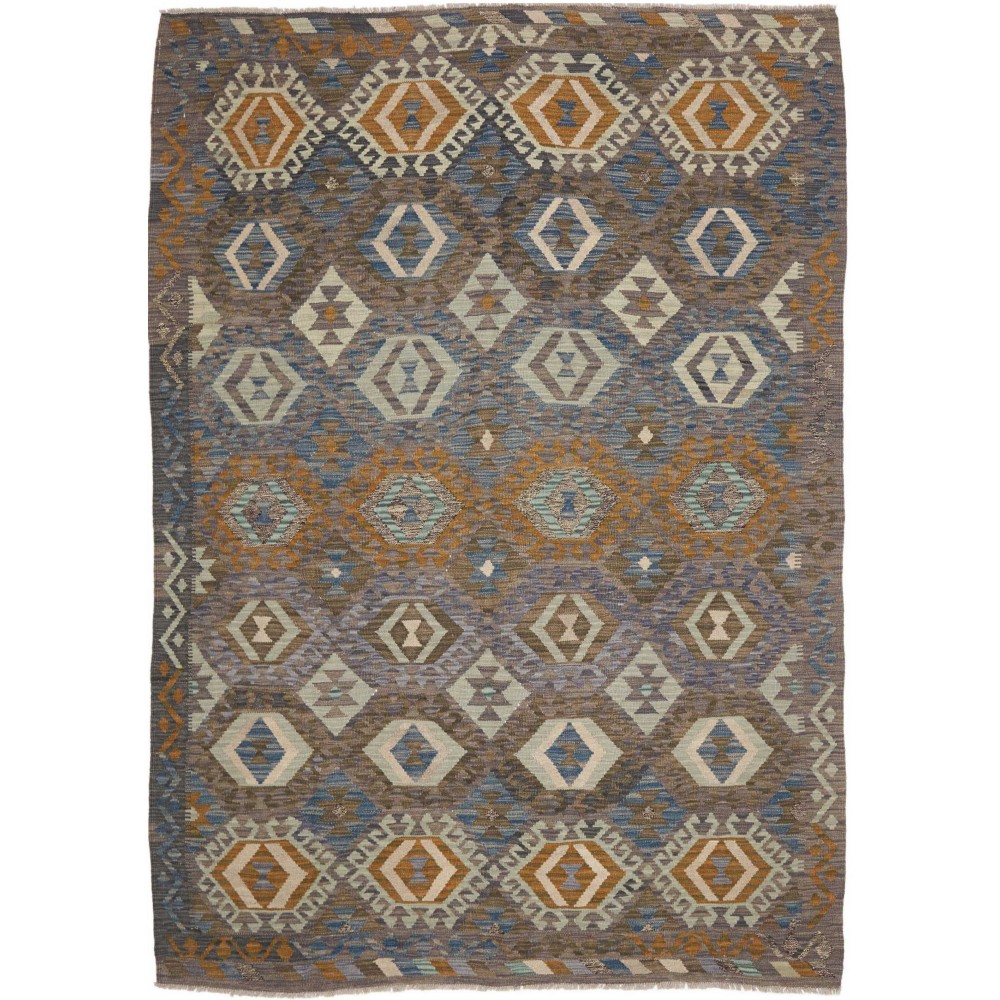 Tappeto Kilim Afghanistan azzurro 179x252