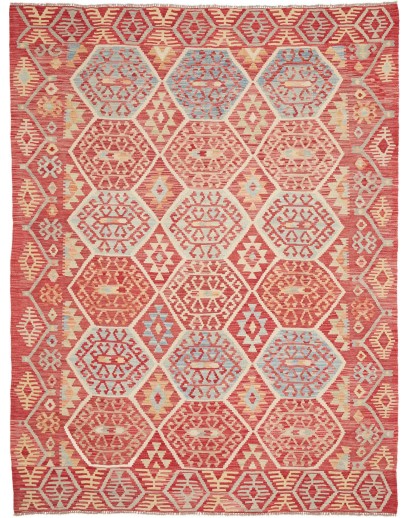 Tappeto Kilim Afghanistan marrone rosso 180x236