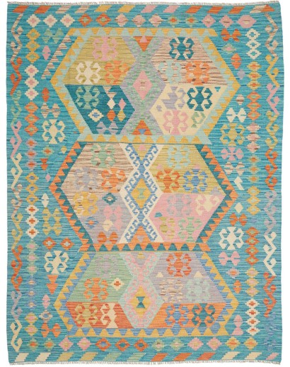Tappeto Kilim Afghanistan azzurro blu 177x228