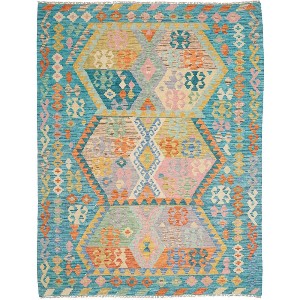Tappeto Kilim Afghanistan azzurro blu 177x228