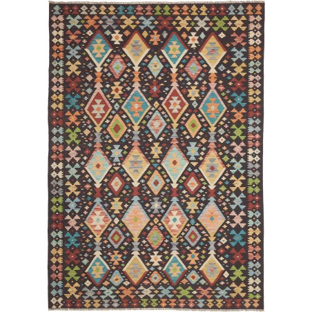 Tappeto Kilim Afghanistan grigio azzurro 177x252