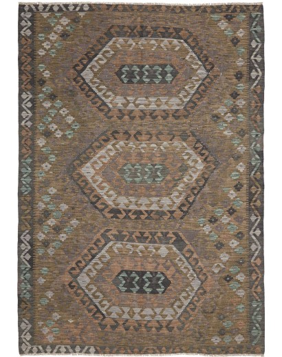Tappeto Kilim Afghanistan azzurro beige 168x240