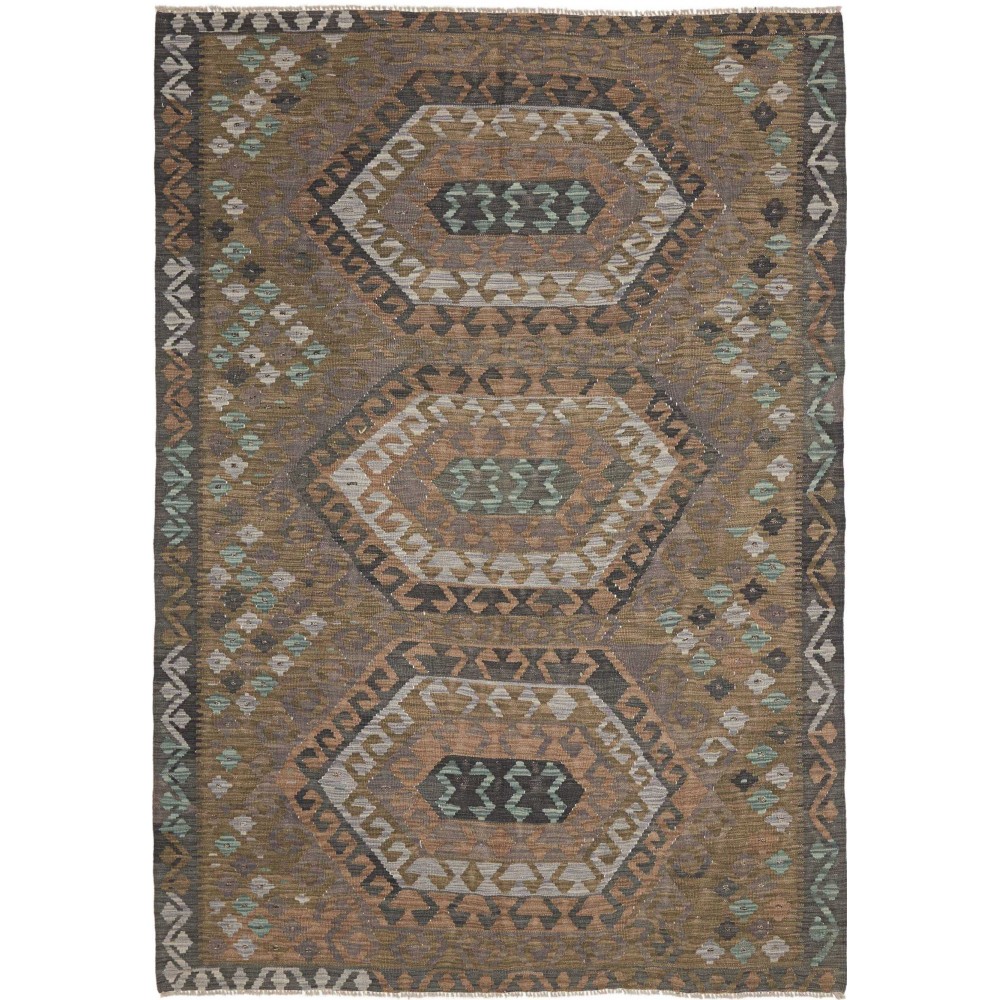 Tappeto Kilim Afghanistan azzurro beige 168x240