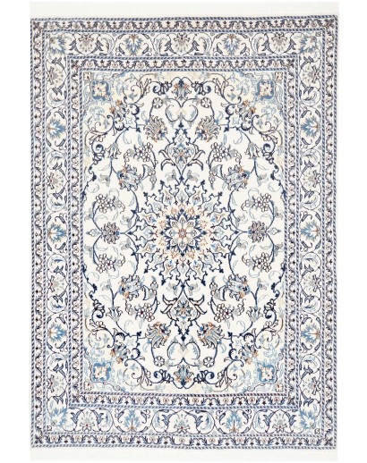 Tappeto Nain Kashmar Persia beige azzurro 168x238