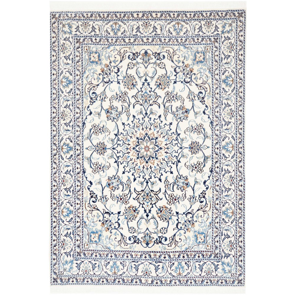 Tappeto Nain Kashmar Persia beige azzurro 168x238