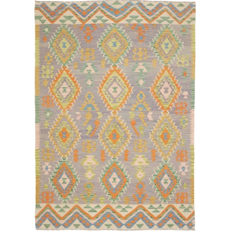 Tappeto Kilim Afghanistan marrone bianco 170x242