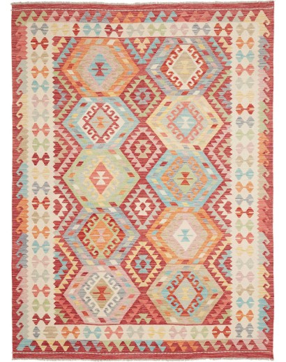 Tappeto Kilim Afghanistan marrone giallo 175x238